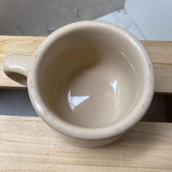 Vintage Wallace Beige Round China Coffee Mug Cup Restaurant Ware Kitchen - Picture 2 of 6